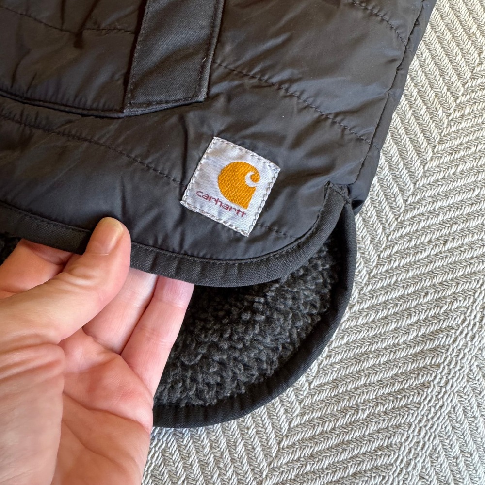 Carhartt Amoret Reversible Vest Womens XL Black Quilted Sherpa Fleece Lined - Picture 3 of 10